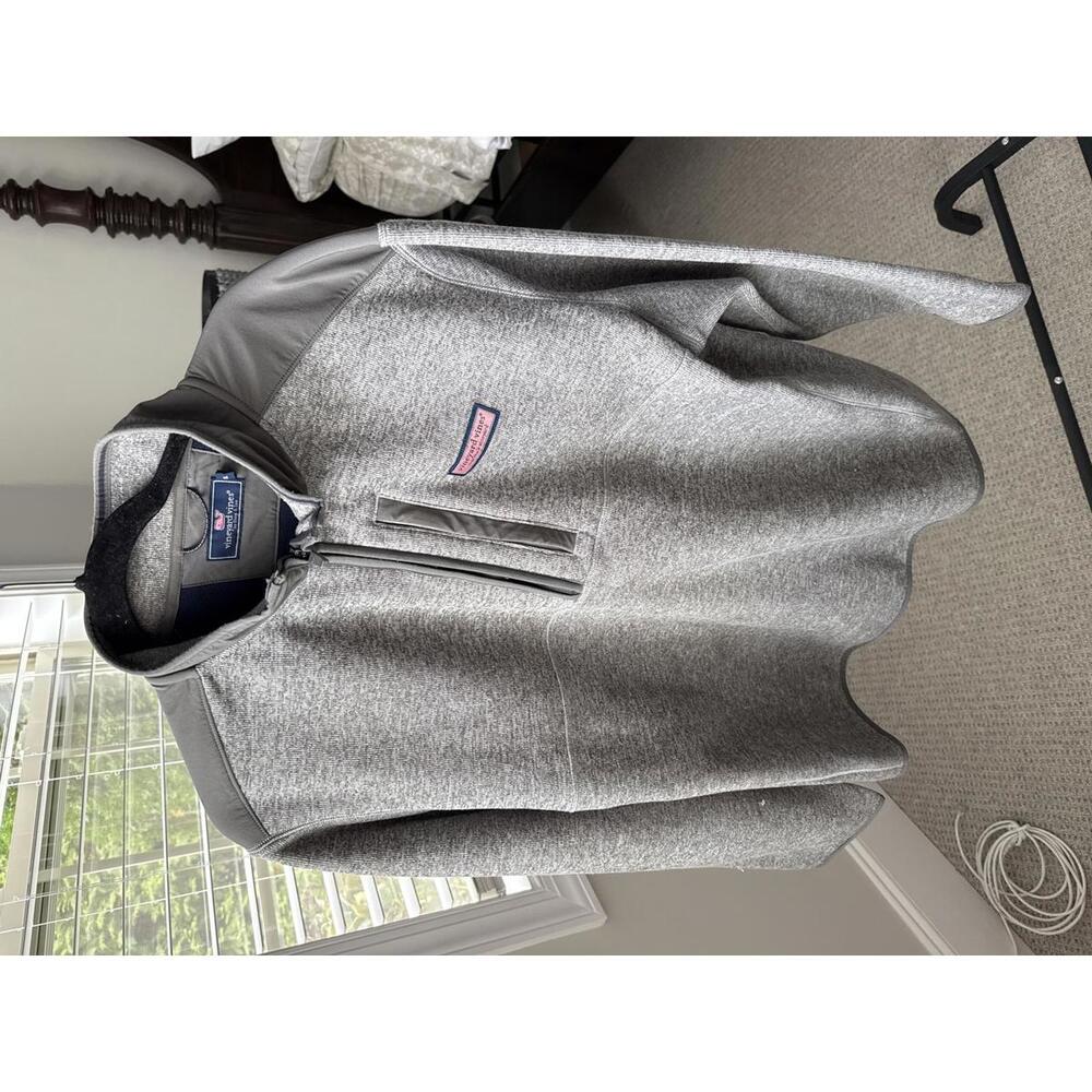 Vineyard Vines Men's Full Zip Sweater Gray Size XXL